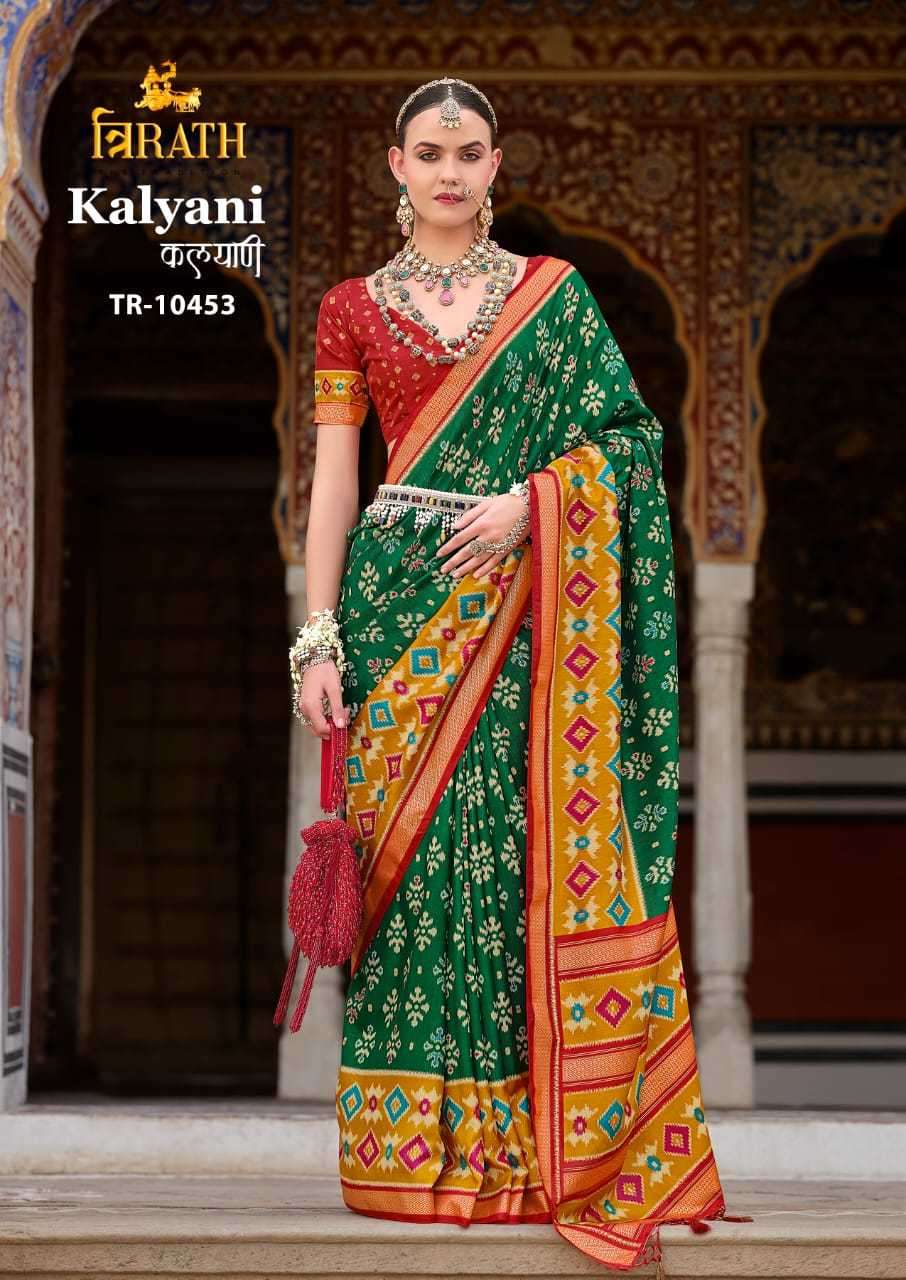 KALYANI SERIES 10451 TO 10456 SAREE BY TRIRATH DESIGNER SILK SAREES ARE AVAILABLE AT WHOLESALE PRICE
