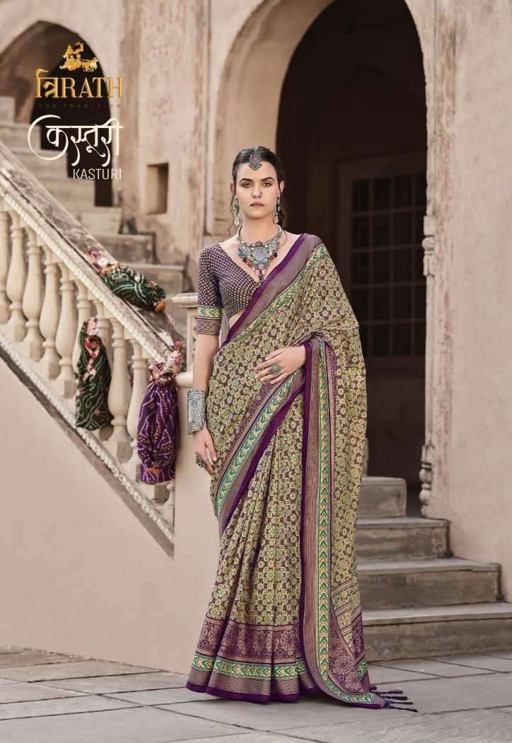 KASTURI SERIES 10439 TO 10450 SAREE BY TRIRATH DESIGNER SILK SAREES ARE AVAILABLE AT WHOLESALE PRICE