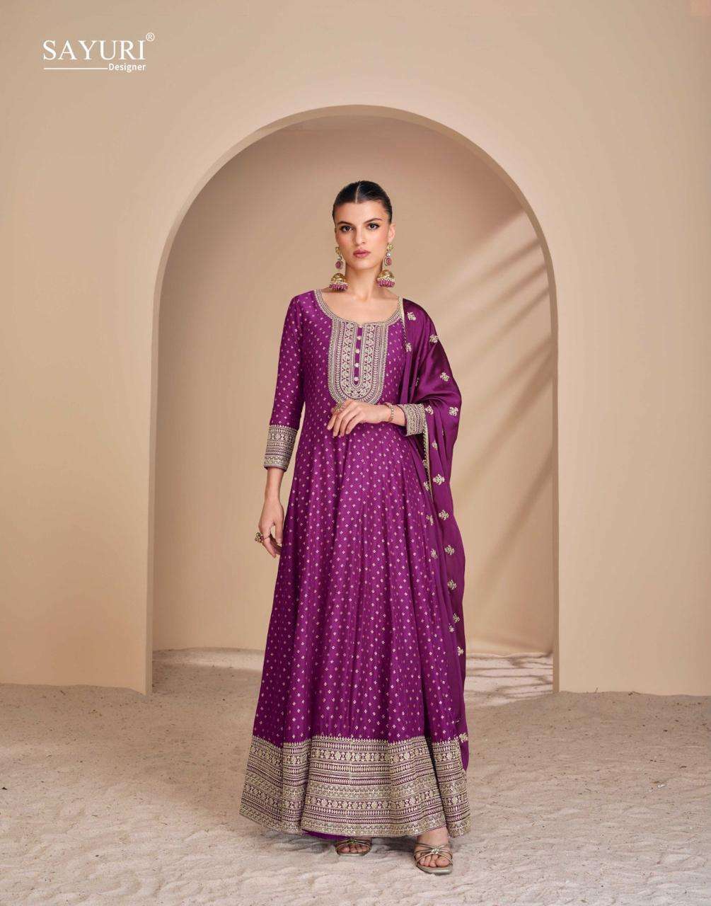 LEELA SERIES 5665 TO 5667 BY SAYURI DESIGNER WORK READYMADE VISCOSE JACQUARD SUITS ARE AVAILABLE AT WHOLESALE PRICE