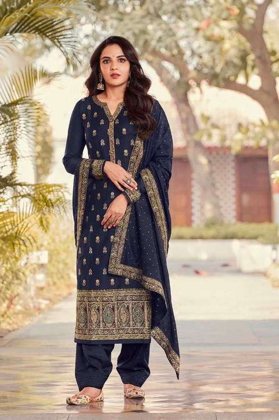NIHARIKA SERIES 17021 TO 17026 BY AMIRAH DESIGNER MINAKARI JACQUARD SUITS ARE AVAILABLE AT WHOLESALE PRICE