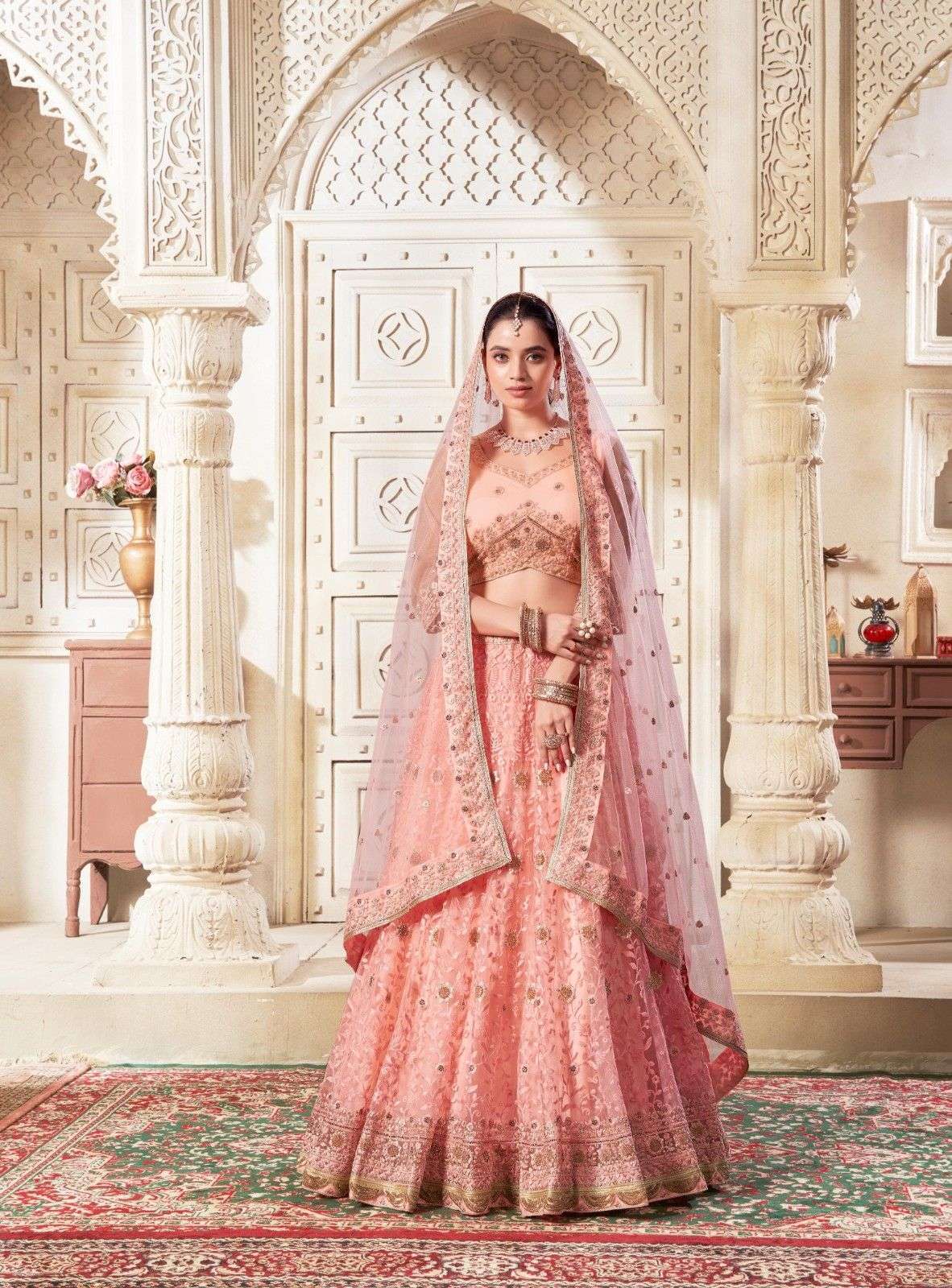 OCCASION VOL-9 SERIES 5030 TO 5034 BY ANANTESH DESIGNER HEAVY WORK READYMADE NET LEHENGA CHOLI ARE AVAILABLE AT WHOLESALE PRICE