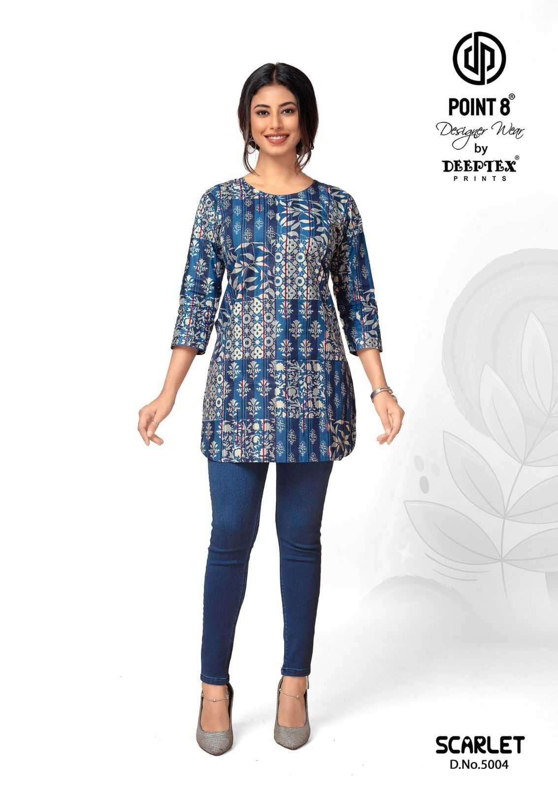 SCARLET VOL-5 SERIES 5001 TO 5010 BY DEEPTEX DESIGNER PRINTED COTTON TOP ARE AVAILABLE AT WHOLESALE PRICE