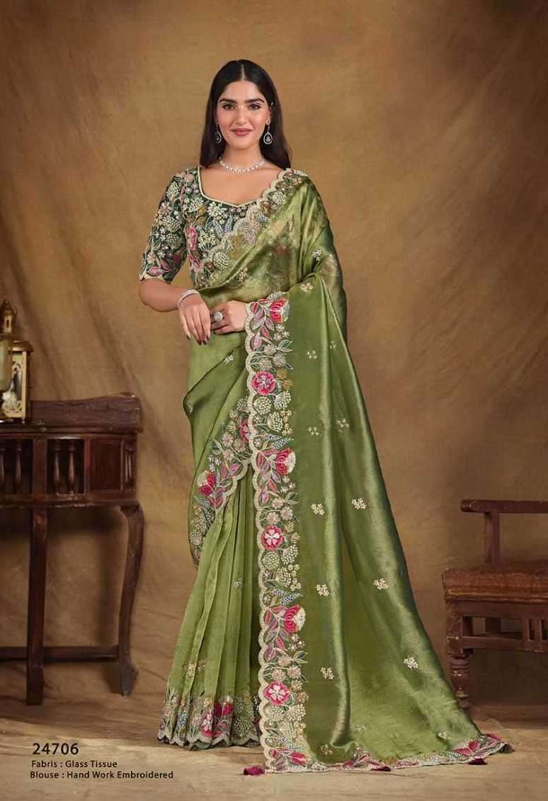 TARINI SERIES 24700 SAREE BY MOHMANTHAN DESIGNER FANCY SILK SAREES ARE AVAILABLE AT WHOLESALE PRICE