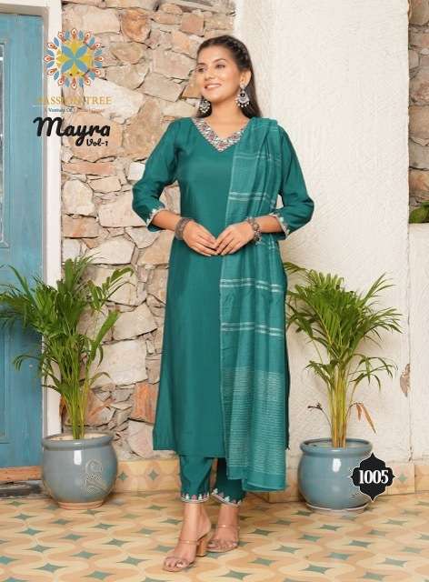 MAYRA VOL-1 SERIES 1001 TO 1006 BY PASSION TREE DESIGNER ROMAN SILK TOP WITH BOTTOM AND DUPATTA ARE AVAILABLE AT WHOLESALE PRICE