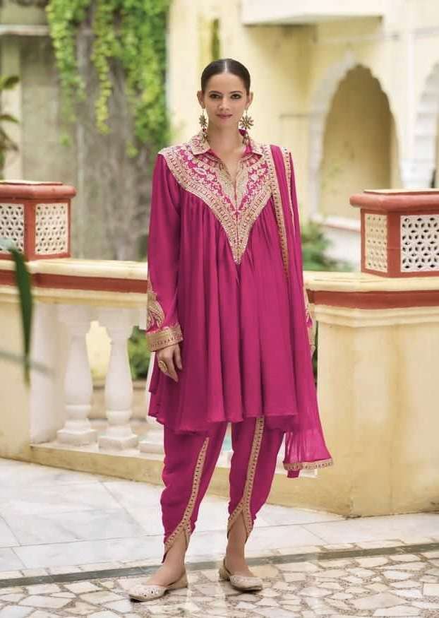 NAVYA SERIES 1001 TO 1003 BY YOUR CHOICE DESIGNER WORK CHINON READYMADE SUITS ARE AVAILABLE AT WHOLESALE PRICE