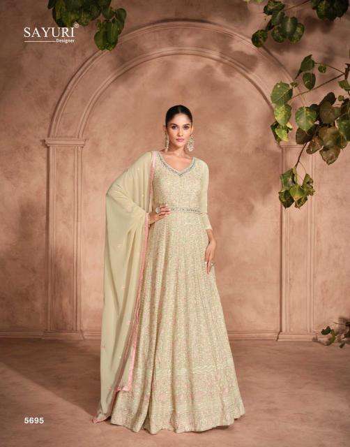 RIVAAH SERIES 5693 TO 5695 BY SAYURI DESIGNER WORK READYMADE GEORGETTE SUITS ARE AVAILABLE AT WHOLESALE PRICE