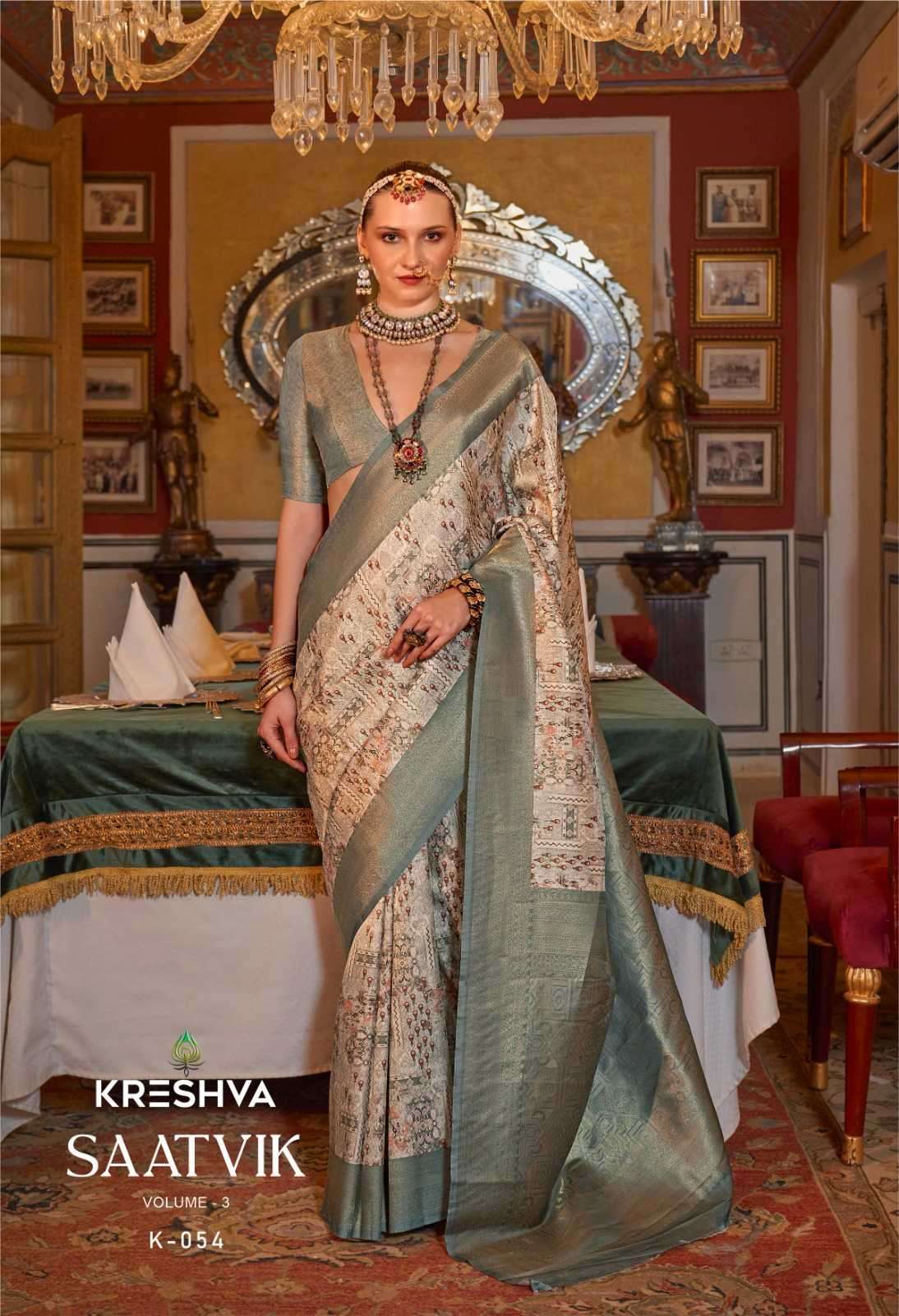 SAATVIK VOL-3 SERIES 052 TO 059 SAREE BY KRESHVA