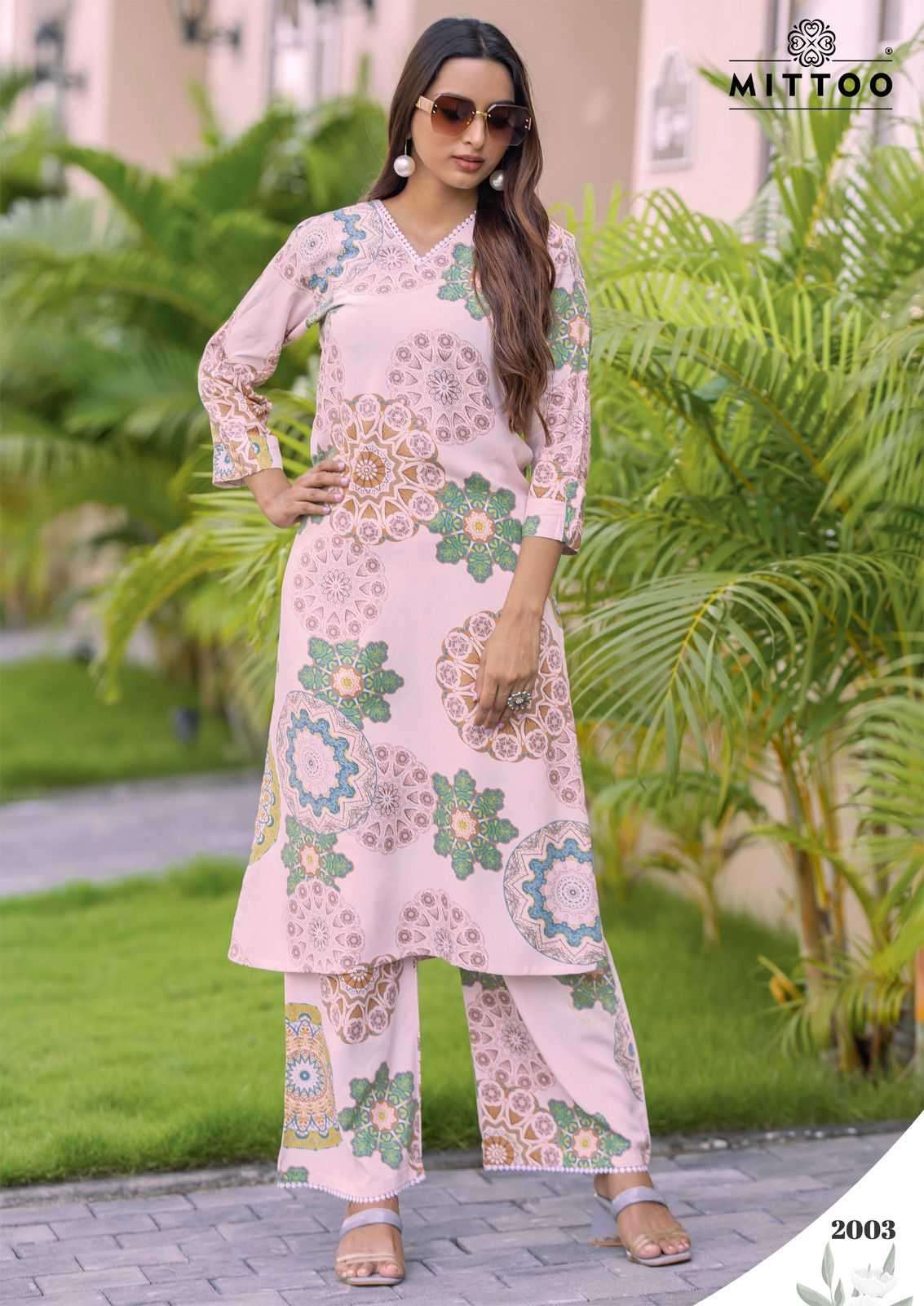 SULEKHA SERIES 2001 TO 2006 BY MITTO DESIGNER PRINTED RAYON KURTI WITH PANT ARE AVAILABLE AT WHOLESALE PRICE