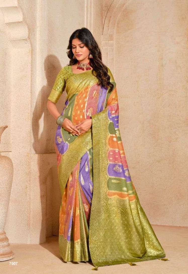 ANAARA SERIES 7501 TO 7508 SAREE BY TATHASTU DESIGNER SILK SAREES ARE AVAILABLE AT WHOLESALE PRICE