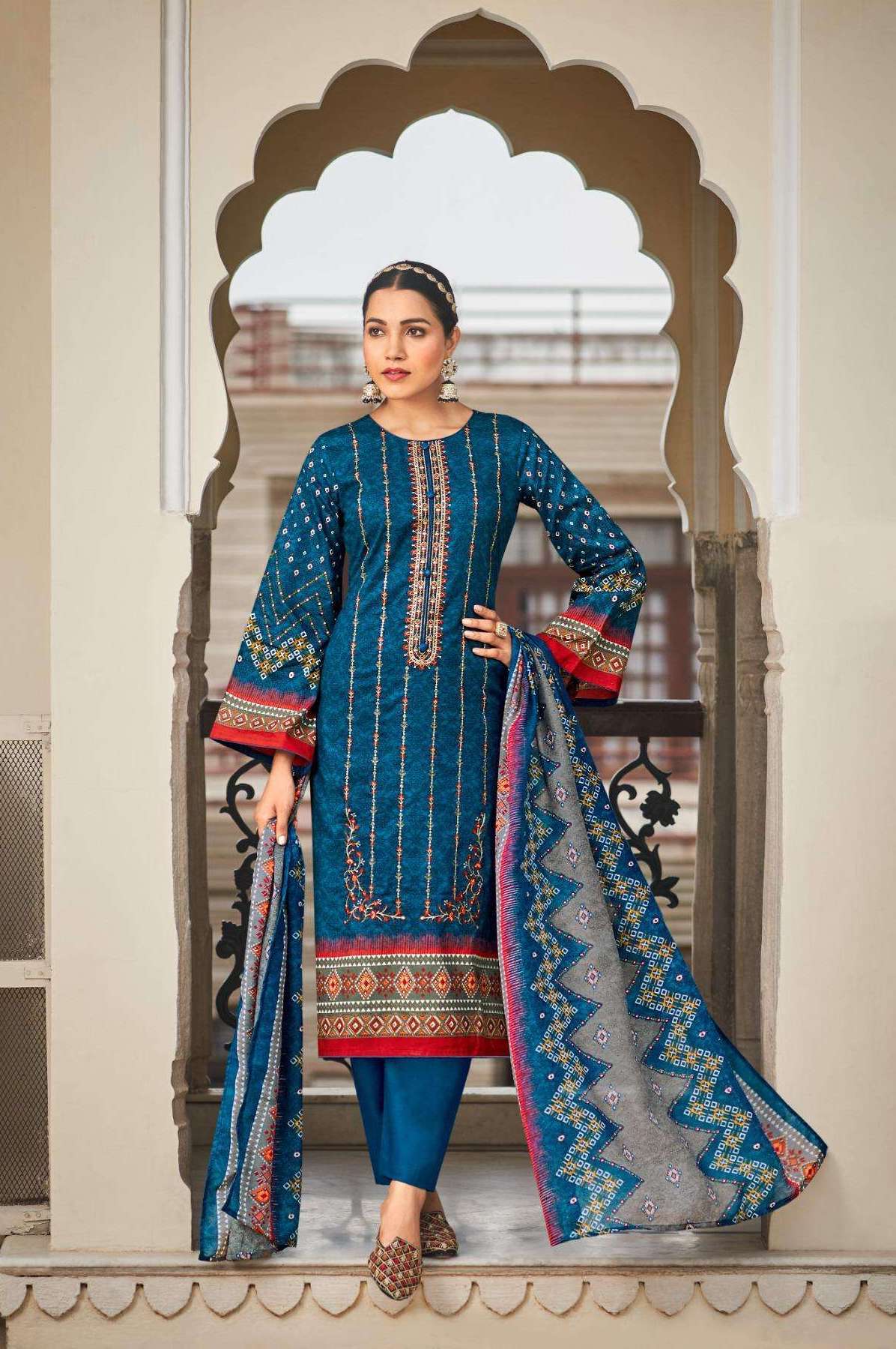 BIN SAEED VOL-3 SERIES 20001 TO 20008 BY RINAZ ARTS DESIGNER PRINTED AND EMBROIDERY WORK COTTON SUITS ARE AVAILABLE AT WHOLESALE PRICE