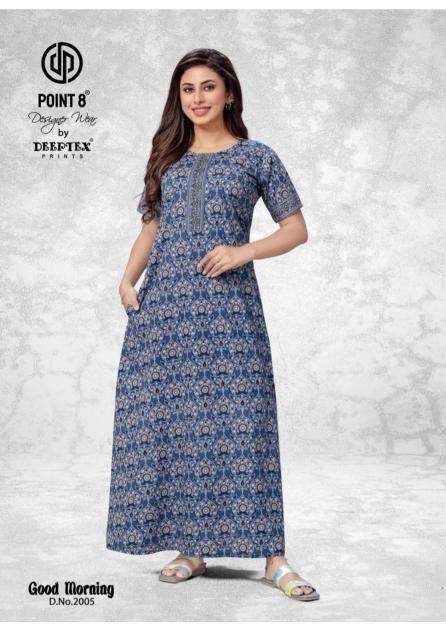 GOOD MORNING VOL-2 SERIES 2001 TO 2010 BY DEEPTEX POINT 8 DESIGNER PRINTED COTTON NIGHT GOWNS ARE AVAILABLE AT WHOLESALE PRICE