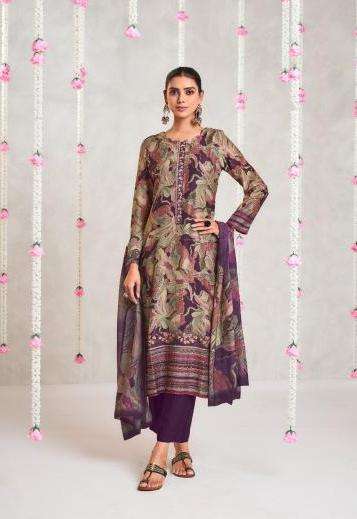 ASTITVA SERIES 8032 BY SIMAR GLOSSY DESIGNER DIGITAL PRINTED AND EMBROIDERY WORK VISCOSE MUSLIN SUITS ARE AVAILABLE AT WHOLESALE PRICE