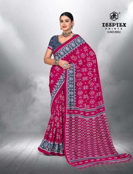 IKKAT SPECIAL VOL-9 SERIES 9001 TO 9010 SAREE BY DEEPTEX DESIGNER PRINTED COTTON SAREES ARE AVAILABLE AT WHOLESALE PRICE