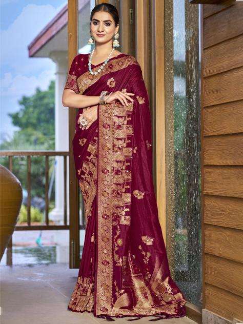 RADHIKA PYARI SERIES 1001 TO 1006 SAREE BY BUNAWAT DESIGNER BRIDAL WEAR SILK SAREES ARE AVAILABLE AT WHOLESALE PRICE