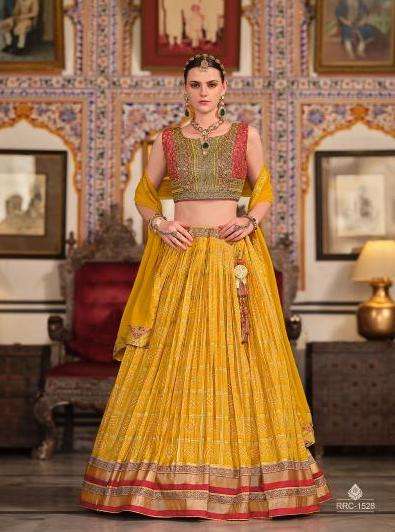 RAGHAVI LEHENGA BY KRESHVA DESIGNER WORK SILK READYMADE LEHENGAS ARE AVAILABLE AT WHOLESALE PRICE