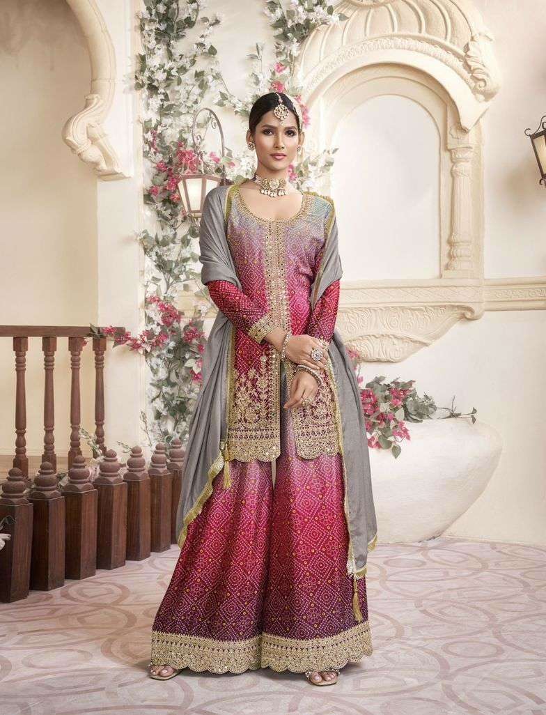 RANGREZIA SERIES 710 TO 713 BY ZUBEDA DESIGNER DIGITAL PRINTED AND WORK CHINON READYMADE SUITS ARE AVAILABLE AT WHOLESALE PRICE