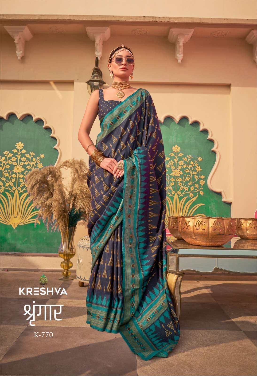 SHRINGAAR SERIES 765 TO 770 SAREE BY KRESHVA DESIGNER SILK SAREES ARE AVAILABLE AT WHOLESALE PRICE