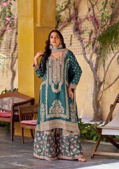 FAME SERIES 1001 TO 1003 BY YOUR CHOICE DESIGNER CHINON READYMADE SUITS ARE AVAILABLE AT WHOLESALE PRICE