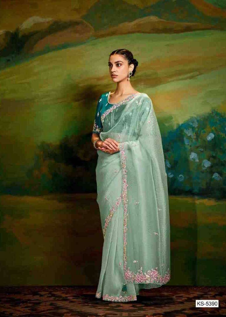 KAJAL VOL-16 SERIES 5381 TO 5395 SAREE BY KIMORA DESIGNER WORK FANCY SAREES ARE AVAILABLE AT WHOLESALE PRICE