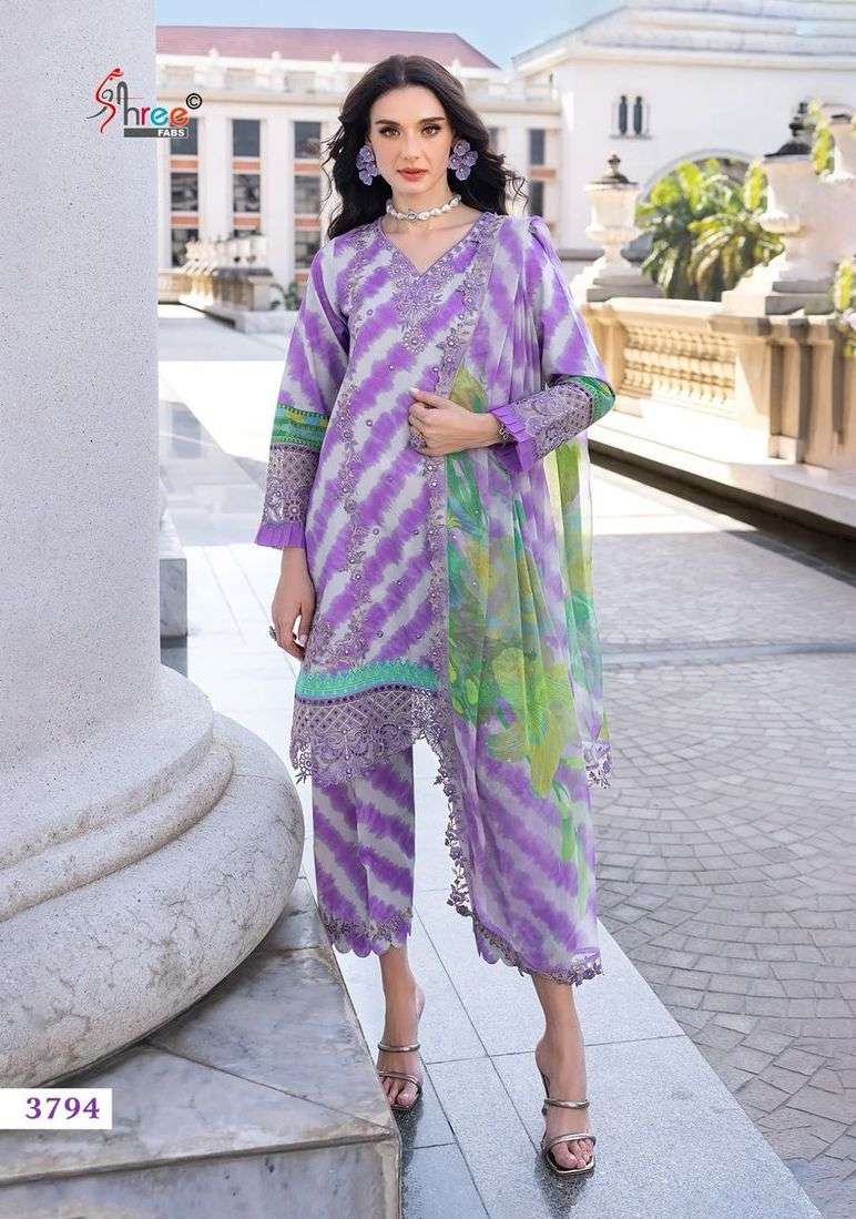 RANG RASIYA EXCLUSIVE COLLECTION 25 SERIES 3791 TO 3795 BY SHREE FABS DESIGNER PRINTED AND EMBROIDERY WORK COTTON SUITS ARE AVAILABLE AT WHOLESALE PRICE