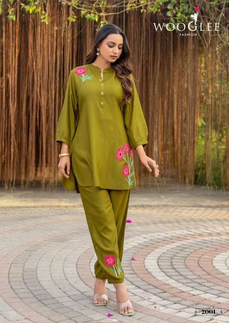 RICH LOOK SERIES 2001 TO 2004 BY WOOGLEE DESIGNER WORK VISCOSE SATIN TOP WITH PANT ARE AVAILABLE AT WHOLESALE PRICE