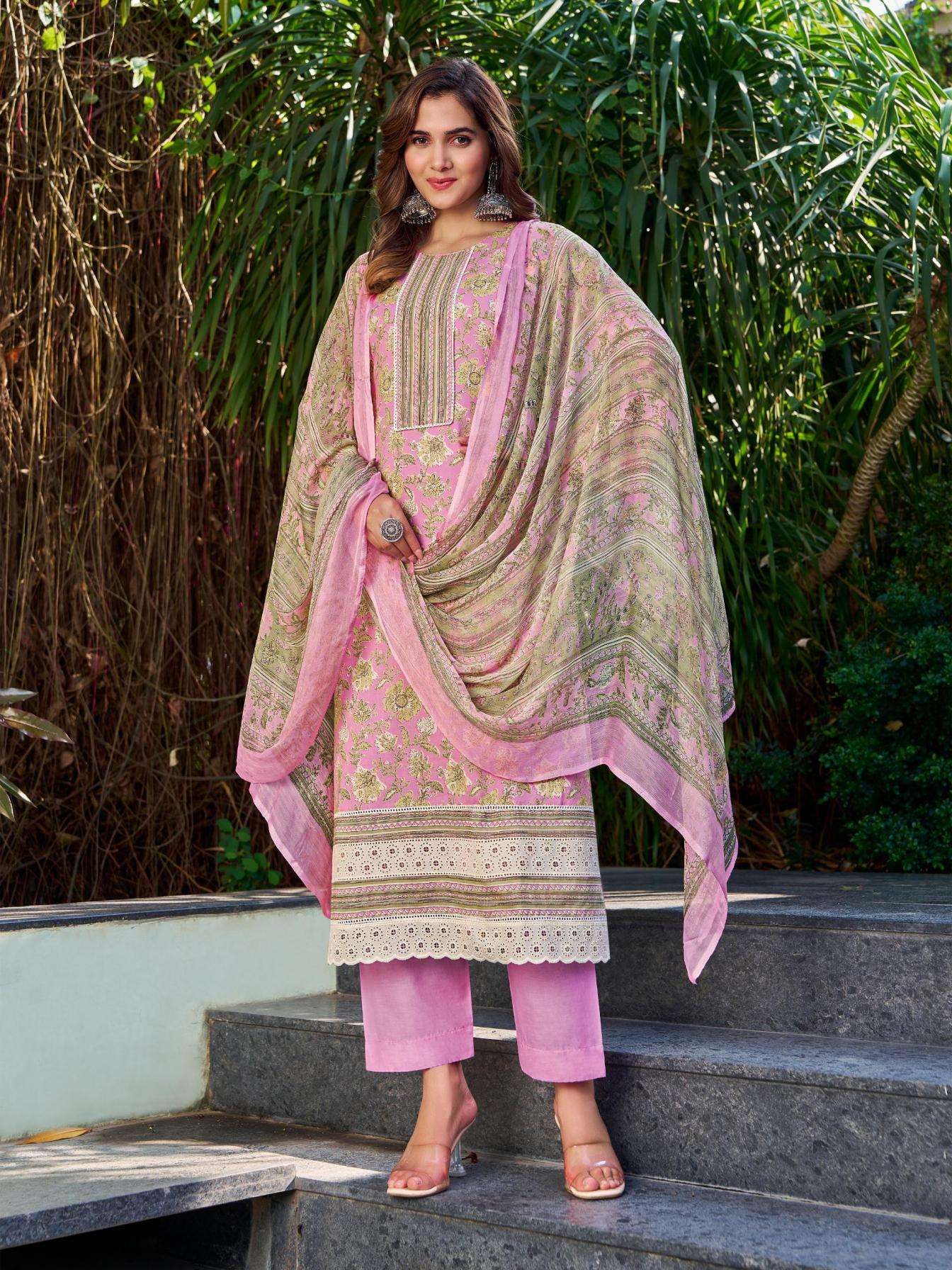 AMARA VOL-2 SERIES 15914 TO 15919 BY IBIZA DESIGNER DIGITAL PRINTED AND EMBROIDERY WORK CAMBRIC COTTON SUITS ARE AVAILABLE AT WHOLESALE PRICE