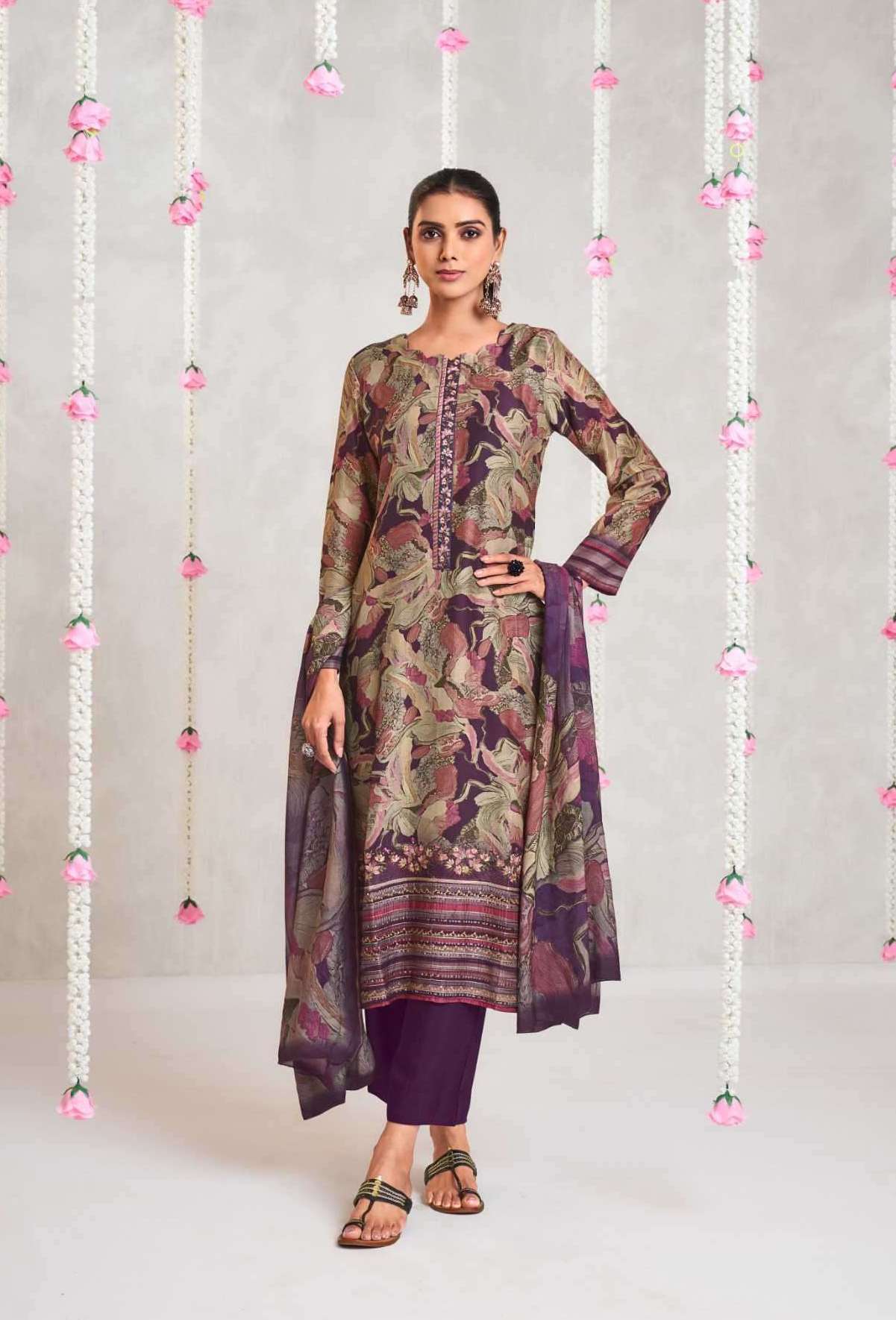 ASTITVA SERIES 8032 BY SIMAR GLOSSY DESIGNER DIGITAL PRINTED AND EMBROIDERY WORK JAM SATIN SUITS ARE AVAILABLE AT WHOLESALE PRICE