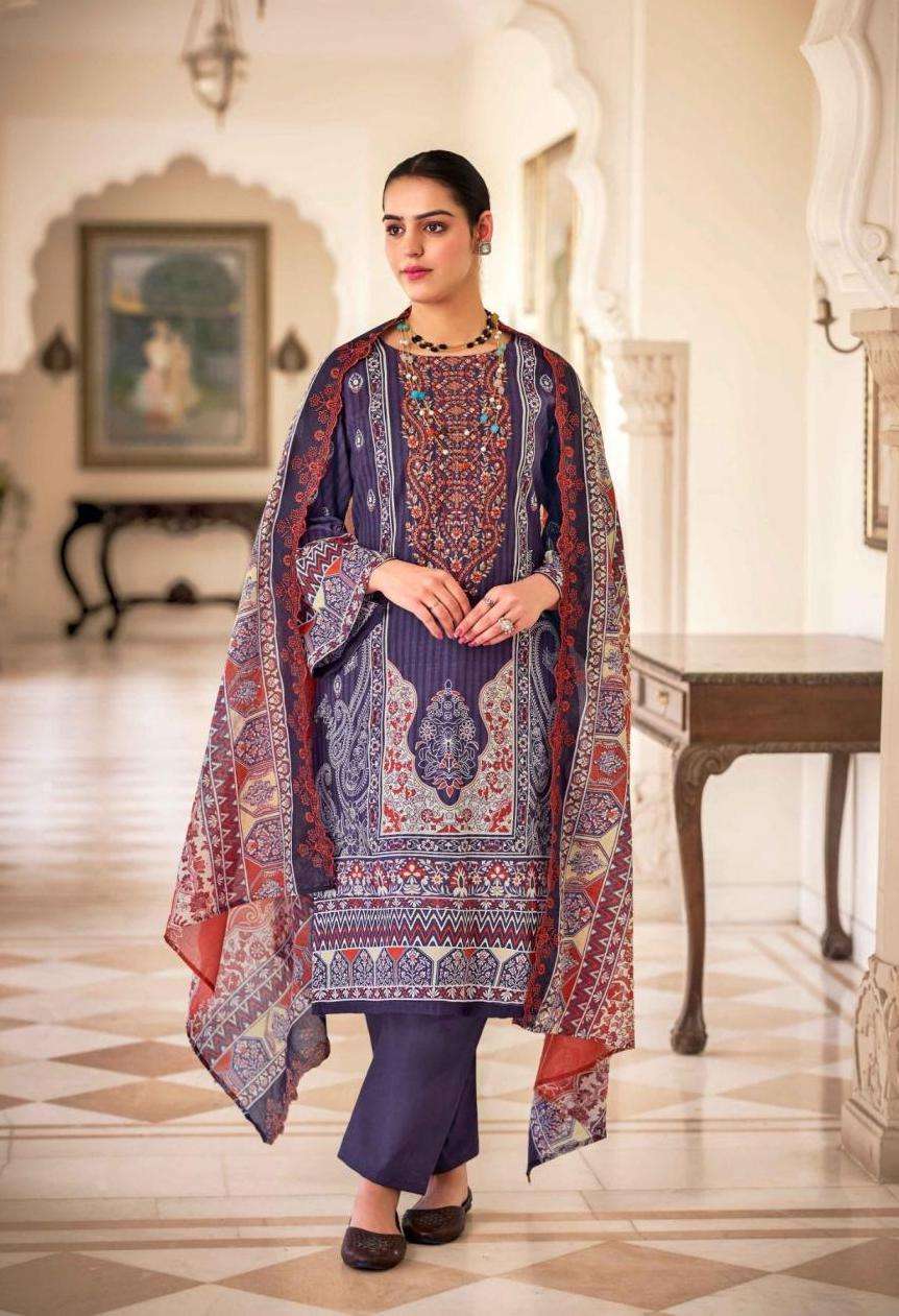 BIN SAEED VOL-9 SERIES 1001 TO 1006 BY RINAZ ARTS DESIGNER PRINTED AND WORK COTTON PAKISTANI STYLE SUITS ARE AVAILABLE AT WHOLESALE PRICE