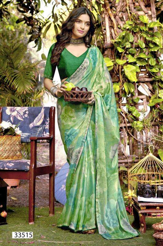 DHANISHTHA SERIES 33511 TO 33516 SAREE BY VALLABHI PRINTS DESIGNER BRASSO SAREES ARE AVAILABLE AT WHOLESALE PRICE
