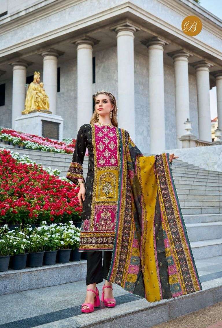 DIL E NAGMA SERIES 841 BY BELLIZA DESIGNER PRINTED AND WORK JAM COTTON SUITS ARE AVAILABLE AT WHOLESALE PRICE