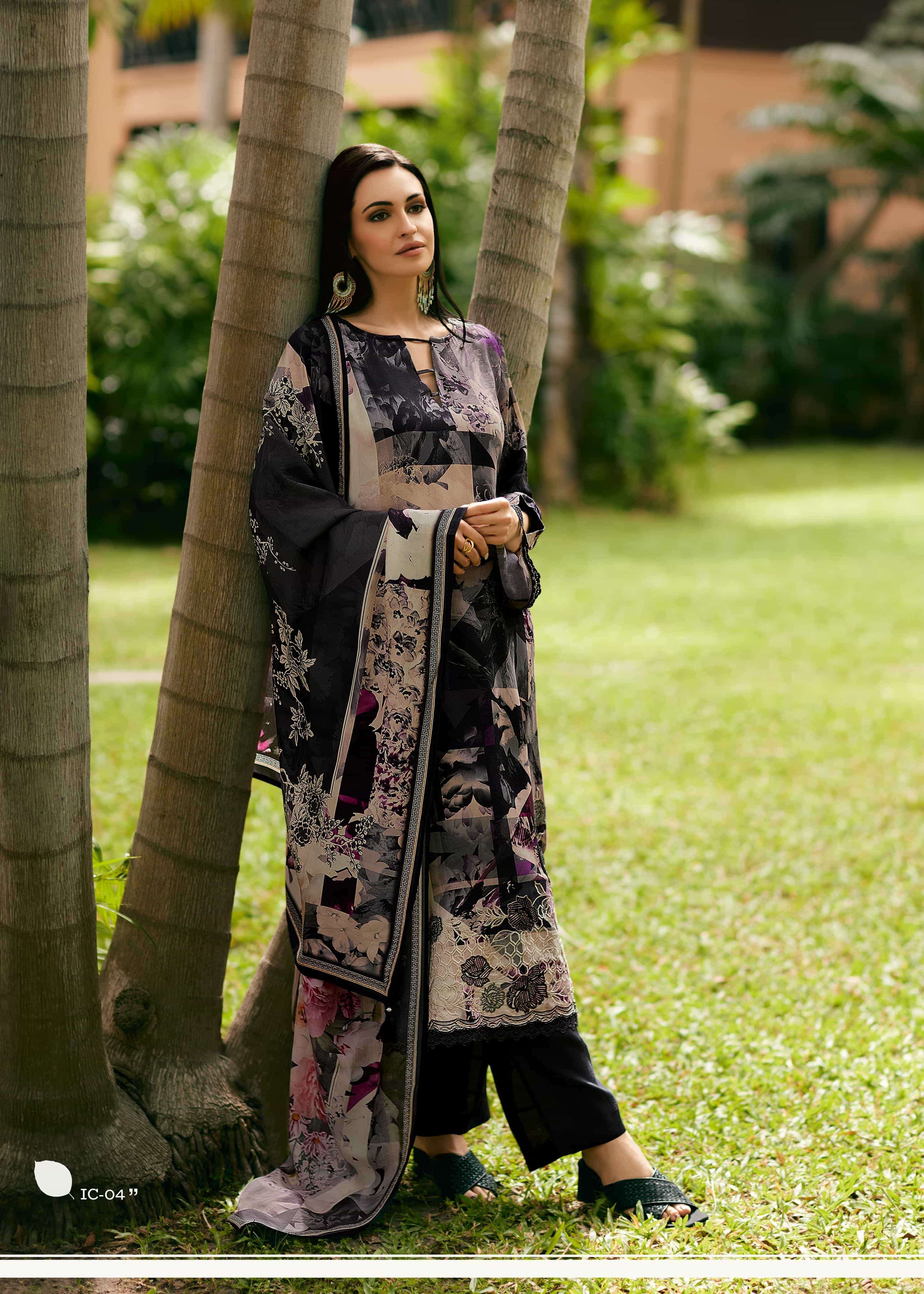 ICONIC SERIES 01 TO 05 BY VARSHA DESIGNER DIGITAL PRINTED WITH EMBROIDERY WORK VISCOSE COTTON SUITS ARE AVAILABLE AT WHOLESALE PRICE