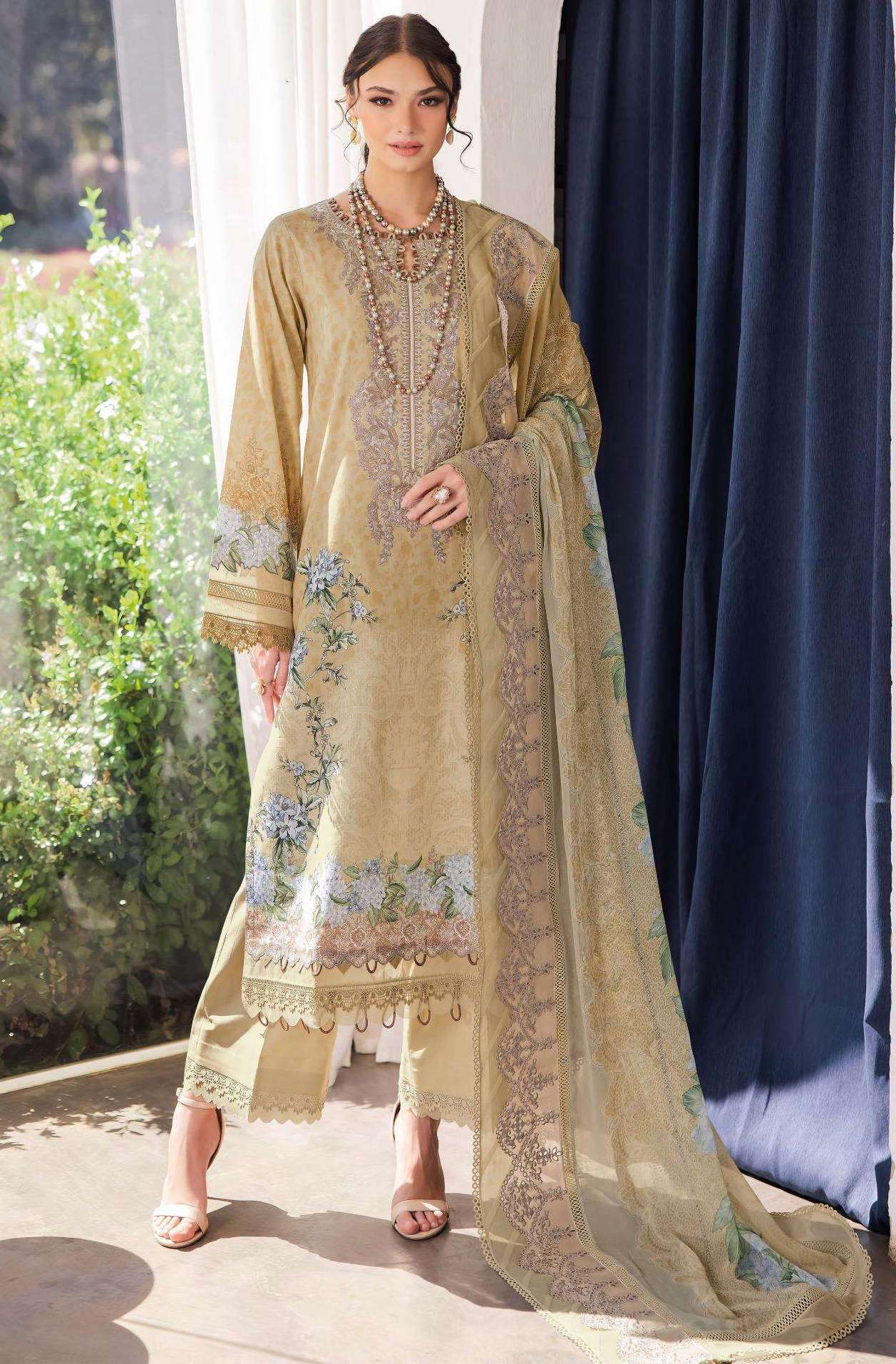 JADE NEEDLE WONDER 2025 NX SERIES 1091 BY DEEPSY DESIGNER EMBROIDERY WORK COTTON SUITS ARE AVAILABLE AT WHOLESALE PRICE