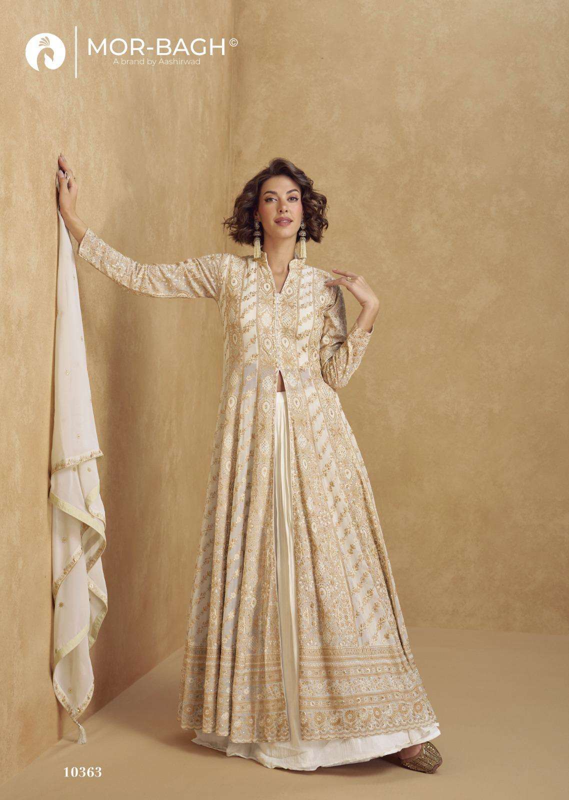 JHANSI SERIES 10363 TO 10365 BY MOR BAGH DESIGNER WORK READYMADE GEORGETTE SUITS ARE AVAILABLE AT WHOLESALE PRICE