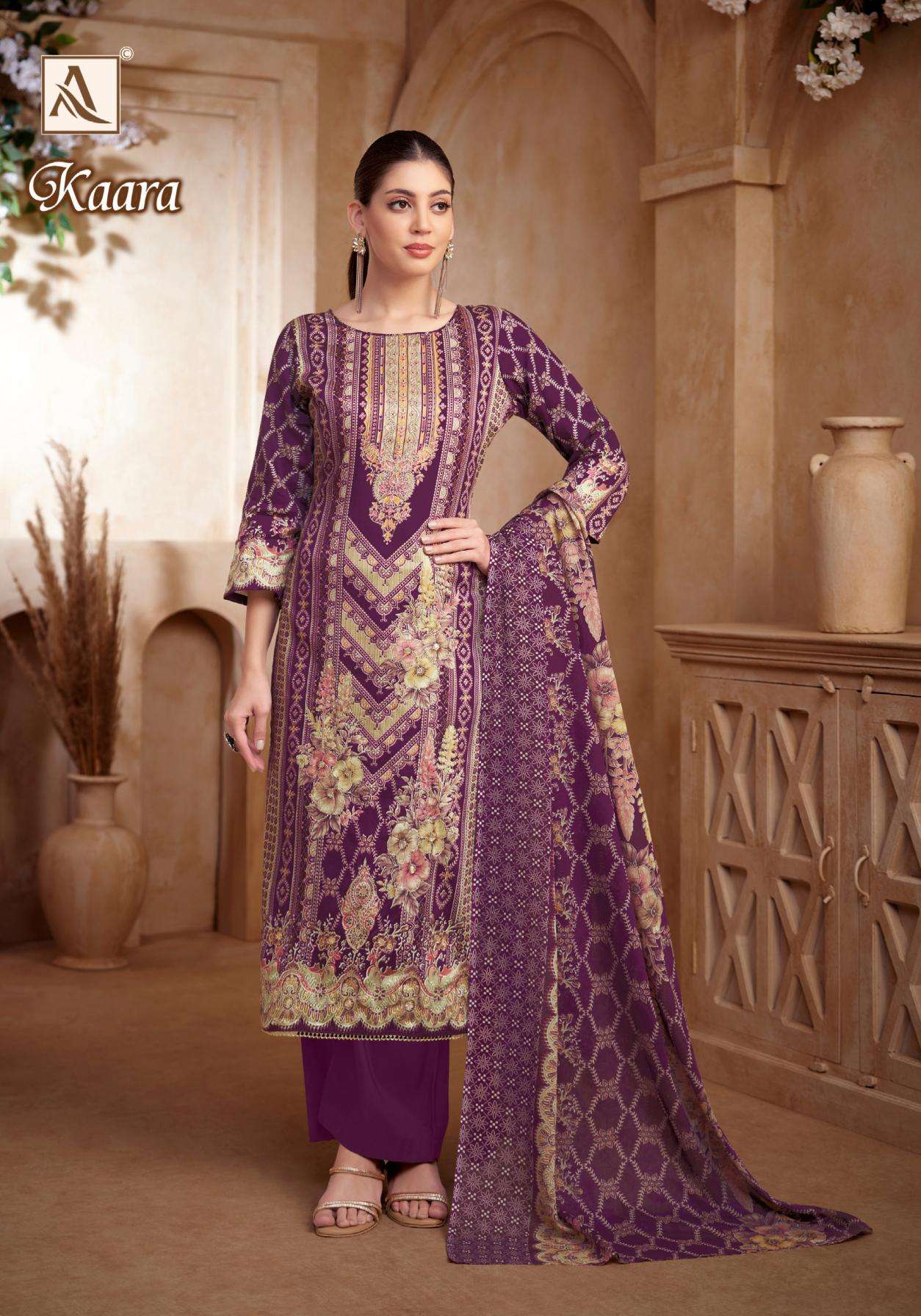 KAARA SERIES 1935 BY ALOK SUITS DESIGNER PRINTED AND HAND WORK ZAM COTTON SUITS ARE AVAILABLE AT WHOLESALE PRICE