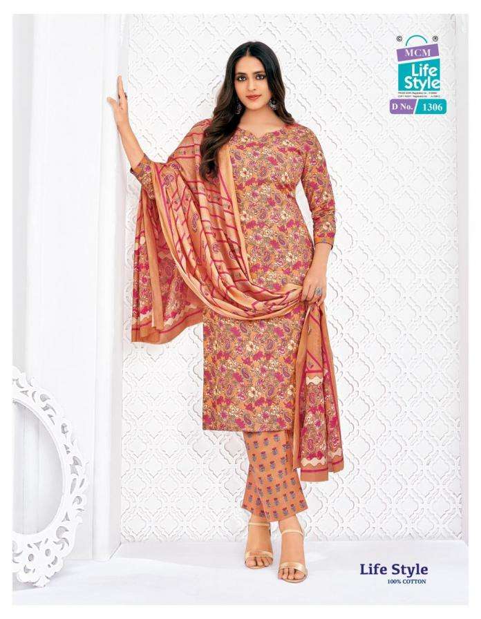 LIFE STYLE VOL-13 SERIES 1305 TO 1316 BY MCM DESIGNER PRINTED COTTON READYMADE SUITS ARE AVAILABLE AT WHOLESALE PRICE
