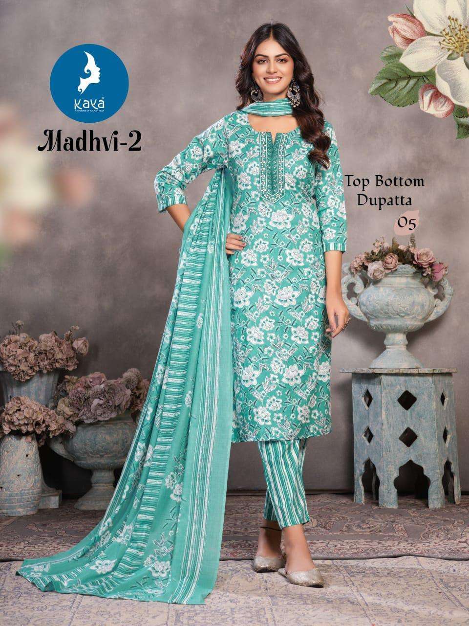 MADHVI VOL-2 SERIES 01 TO 06 BY KAYA DESIGNER PRINTED COTTON KURTI WITH BOTTOM AND DUPATTA ARE AVAILABLE AT WHOLESALE PRICE