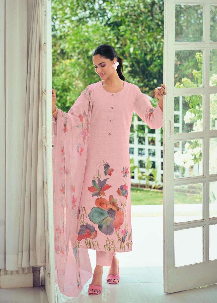 MALVIKA SERIES 9054 BY SIMAR GLOSSY DESIGNER DIGITAL PRINTED AND HAND WORK COTTON ORGENDI SUITS ARE AVAILABLE AT WHOLESALE PRICE