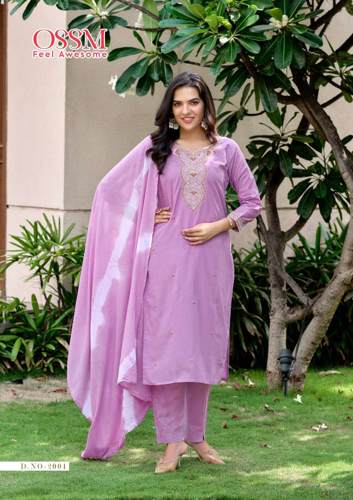 MANTRA VOL-2 SERIES 2001 TO 2006 BY OSSM DESIGNER WORK COTTON TOP WITH BOTTOM AND DUPATTA ARE AVAILABLE AT WHOLESALE PRICE