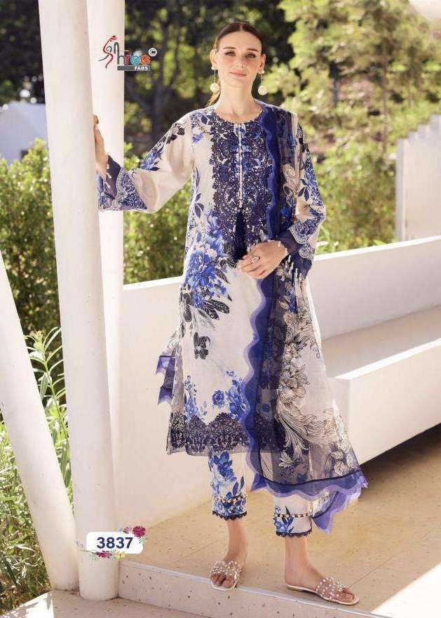 MARIYA B FLORA VOL-3 SERIES 3835 TO 3840 BY SHREE FABS DESIGNER WITH FLORAL PRINTED COTTON SUITS ARE AVAILABLE AT WHOLESALE PRICE
