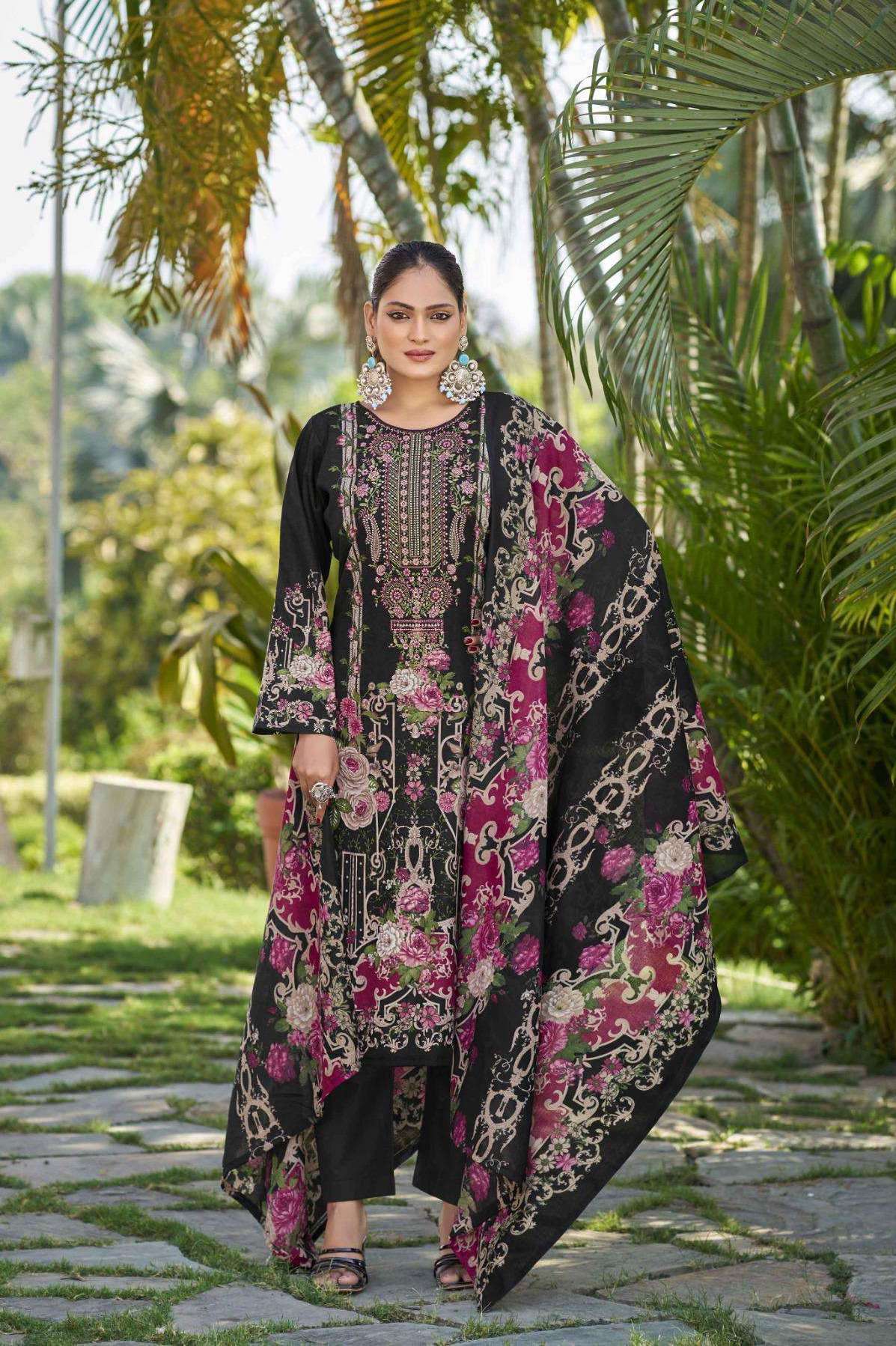 MUSAFIR VOL-24 SERIES 1001 TO 1006 BY RINAZ ARTS DESIGNER PRINTED AND WORK LAWN CAMBRIC SUITS ARE AVAILABLE AT WHOLESALE PRICE