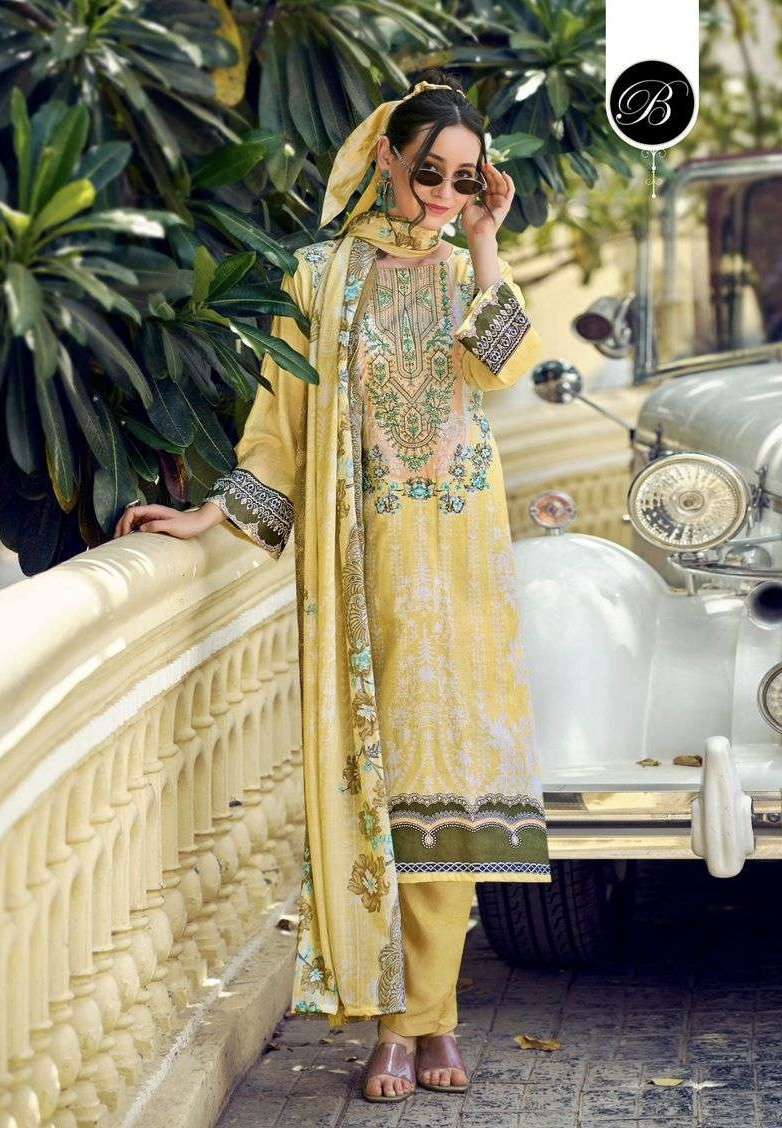 NAIRA VOL-106 SERIES 848 BY BELLIZA DESIGNER PRINTED AND WORK COTTON SUITS ARE AVAILABLE AT WHOLESALE PRICE