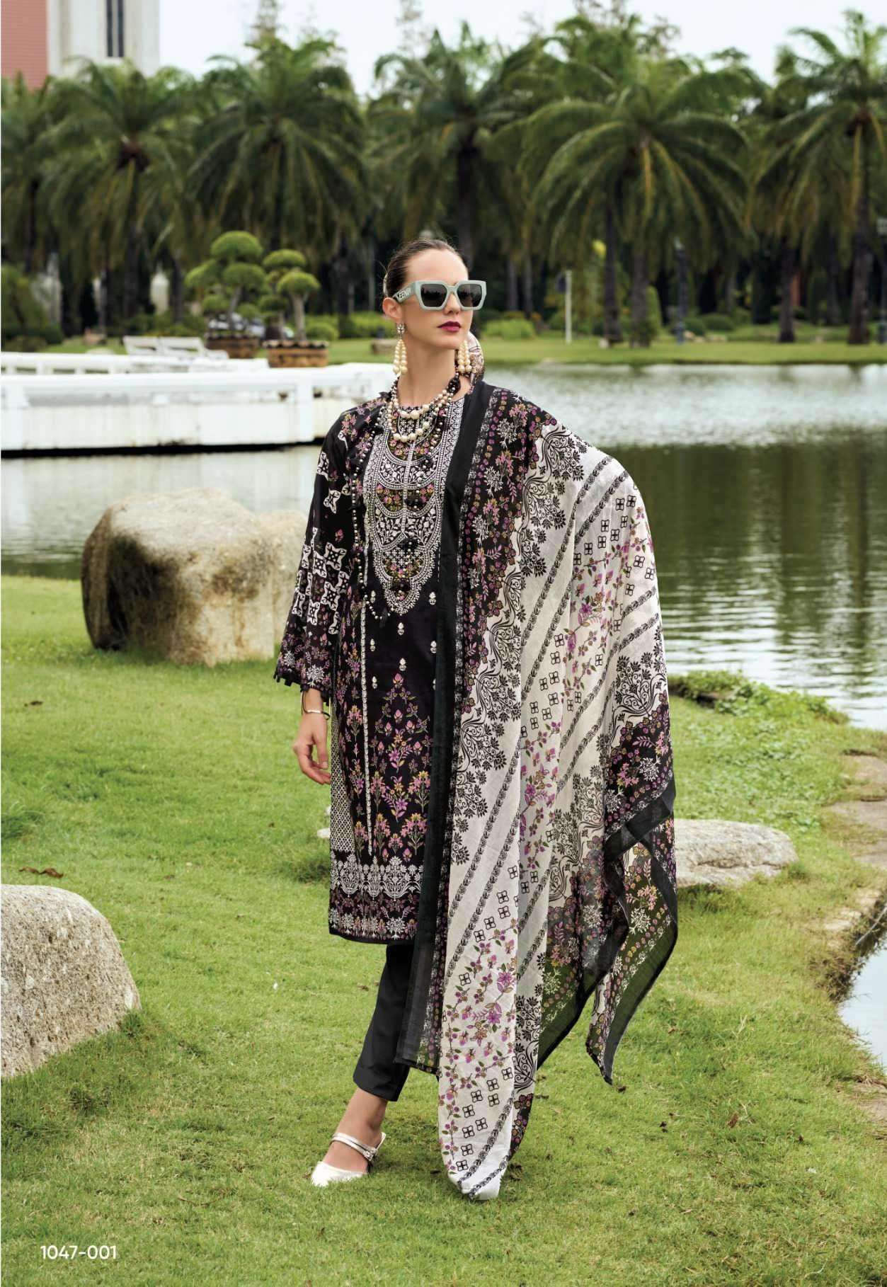 NAIRA VOL-108 SERIES 1047 BY BELLIZA DESIGNER PRINTED AND WORK COTTON SUITS ARE AVAILABLE AT WHOLESALE PRICE