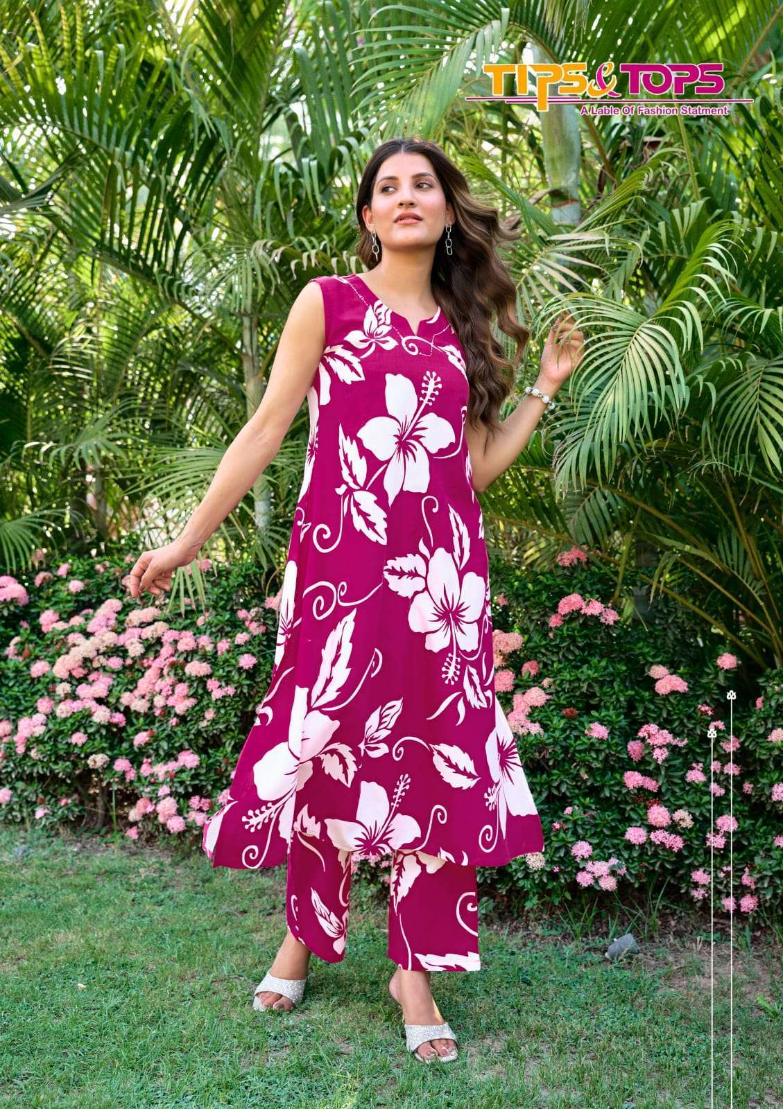 OLIVIA VOL-2 SERIES 2001 TO 2006 BY TIPS & TOPS DESIGNER PRINTED RAYON CO ORD SETS ARE AVAILABLE AT WHOLESALE PRICE