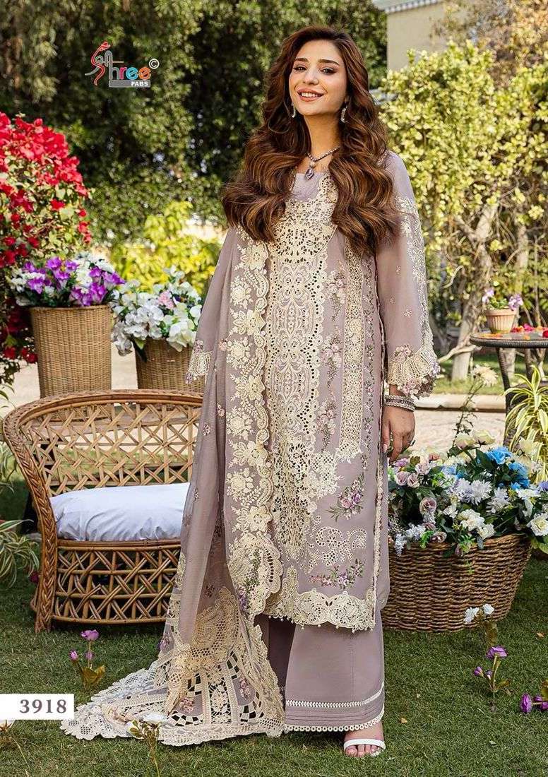 OMBRE PREMIUM NX SERIES 3916 TO 3921 BY SHREE FABS DESIGNER EMBROIDERY WORK COTTON PAKISTANI STYLE SUITS ARE AVAILABLE AT WHOLESALE PRICE