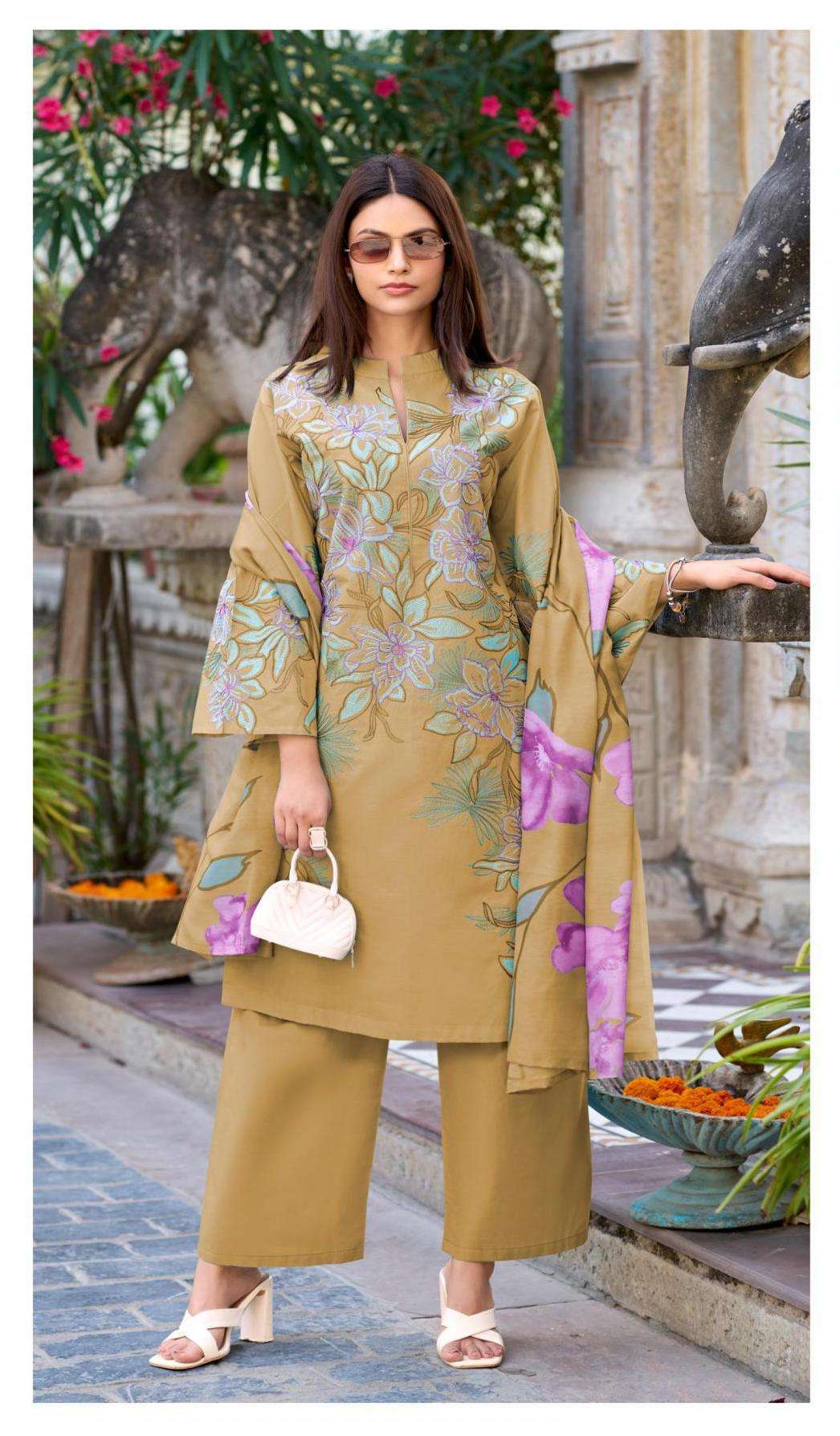 R 231 BY DEEPSY DESIGNER EMBROIDERY WORK COTTON READYMADE SUITS ARE AVAILABLE AT WHOLESALE PRICE