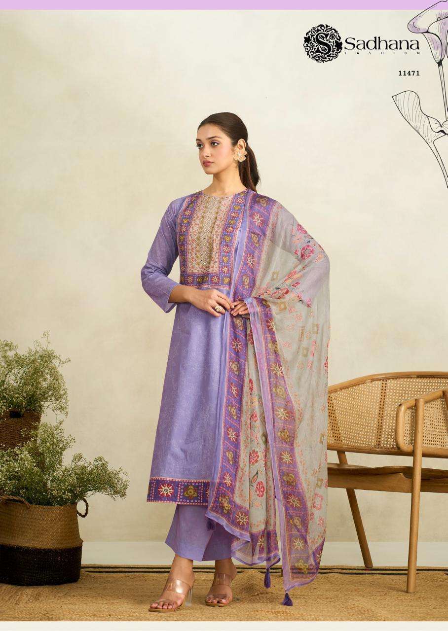 RAABTA SERIES 11470 TO 11475 BY SADHANA DESIGNER HAND WORK COTTON LAWN SUITS ARE AVAILABLE AT WHOLESALE PRICE
