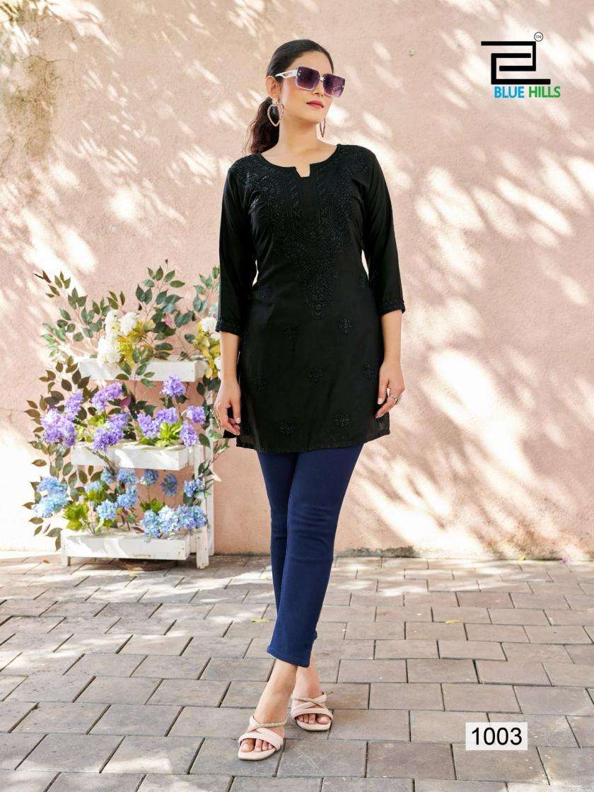 RAHA SERIES 1001 TO 1004 BY BLUE HILLS DESIGNER VISCOSE TOPS ARE AVAILABLE AT WHOLESALE PRICE