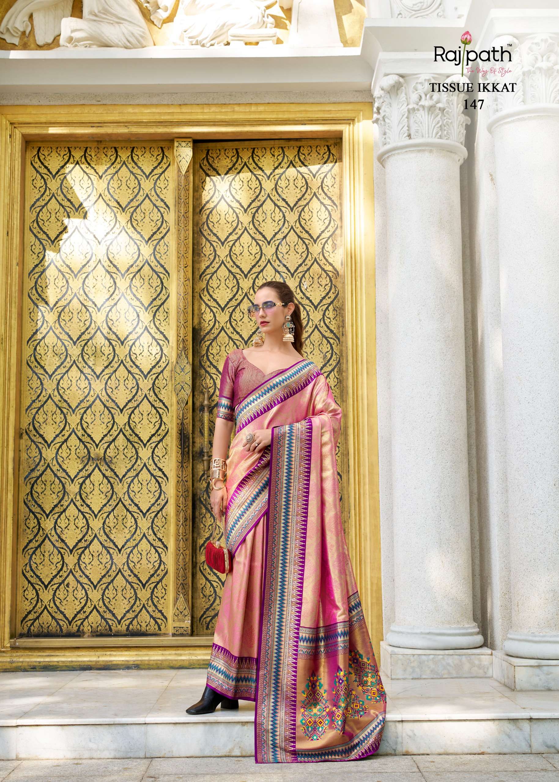 RAJMATA SERIES 143 TO 148 SAREE BY RAJPATH DESIGNER TISSUE SILK SAREES ARE AVAILABLE AT WHOLESALE PRICE