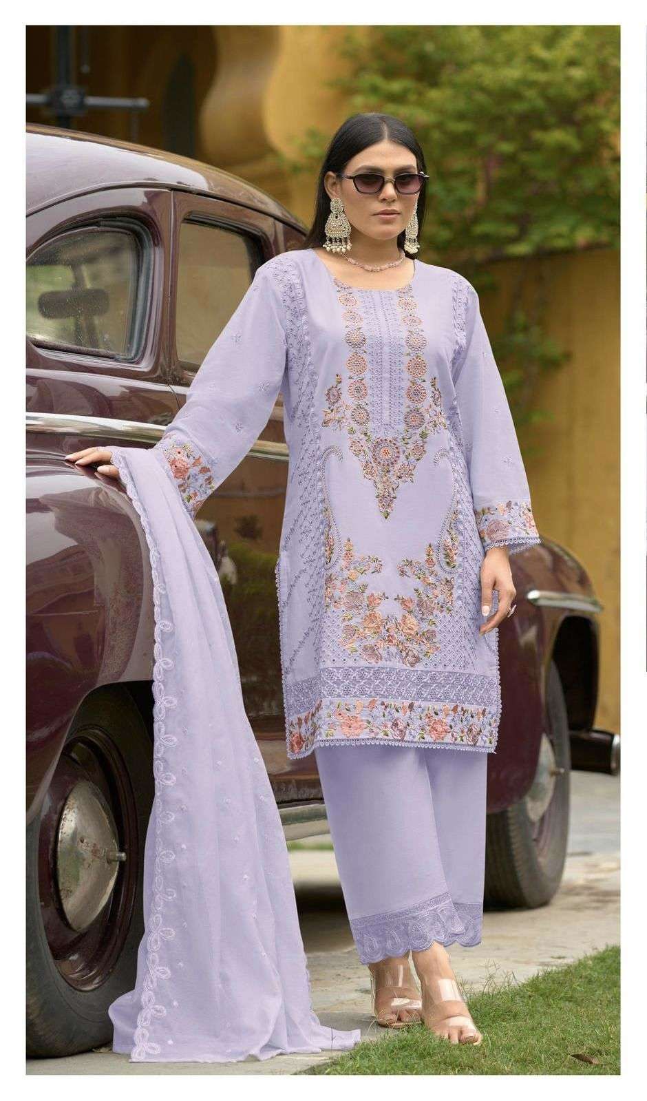 RANREG LAWN 25 SERIES 2254 BY DEEPSY DESIGNER EMBROIDERY WORK COTTON SUITS ARE AVAILABLE AT WHOLESALE PRICE