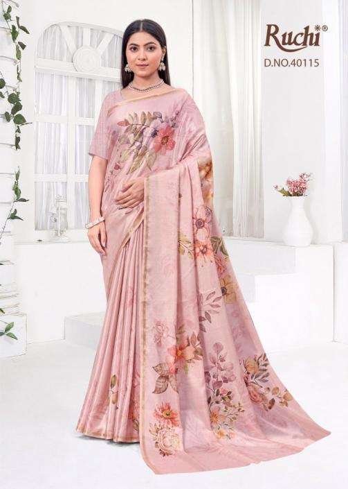 SAISHA VOL-2 SERIES 40113 TO 40118 SAREE BY RUCHI DESIGNER TUSSAR SILK SAREES ARE AVAILABLE AT WHOLESALE PRICE